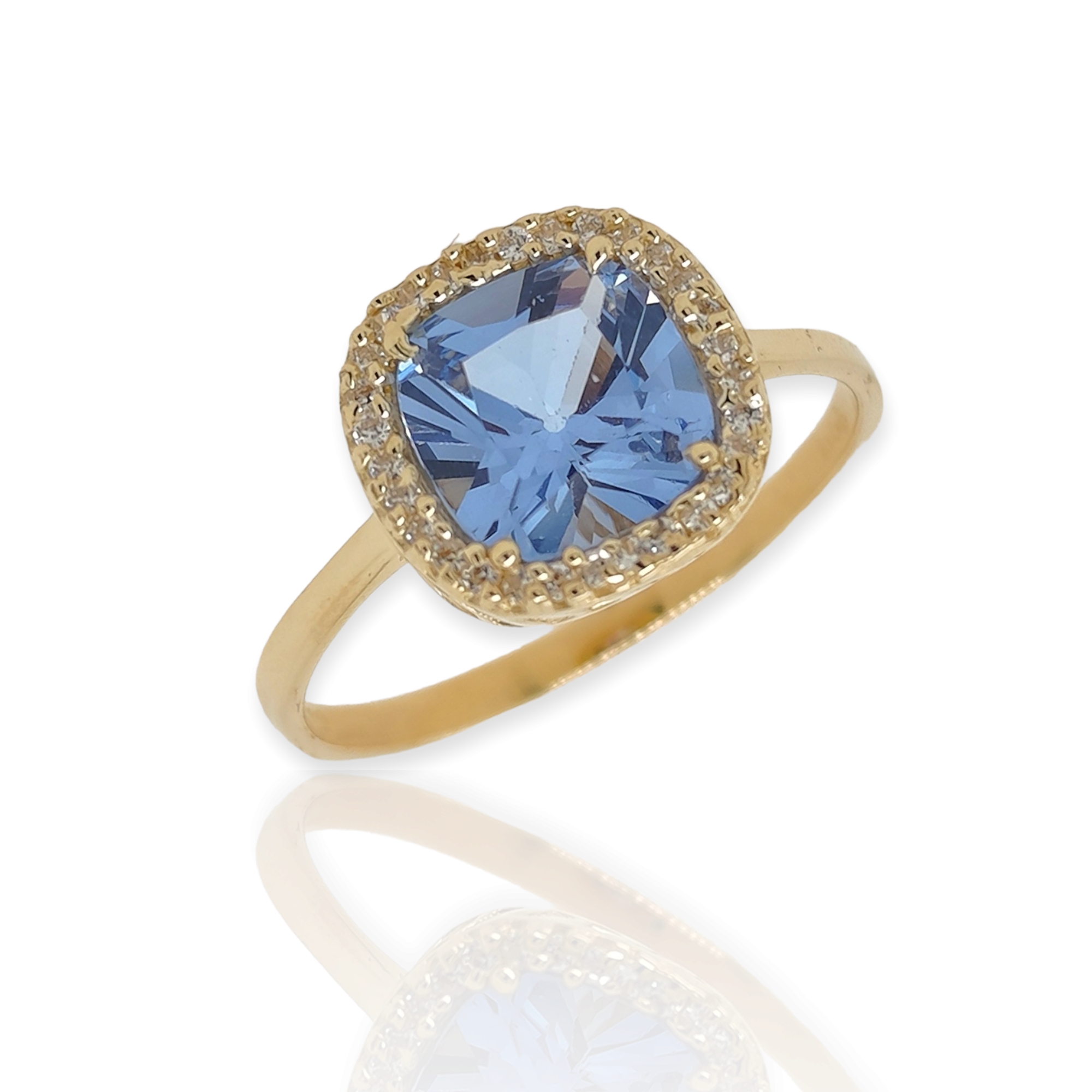 Δαχτυλίδι με Γαλάζιο Ζιργκόν